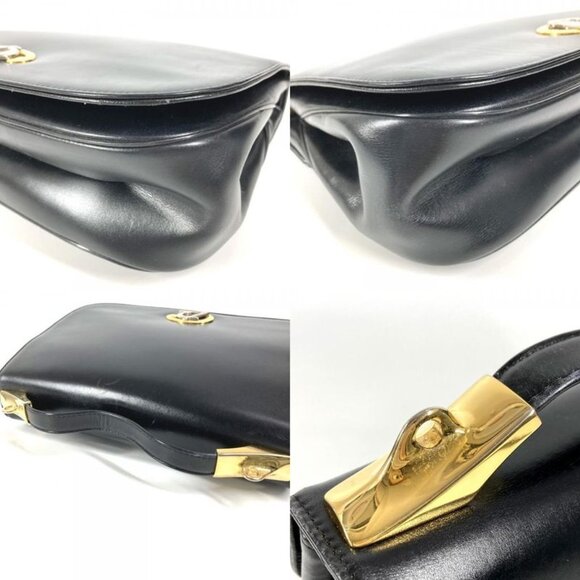 Dior Handbag CD Logo Leather Black - Picture 7 of 9